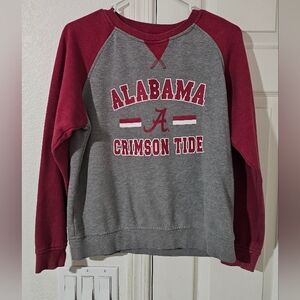 Alabama Crimson Tide Kids Raglan Sweatshirt - Red & Gray